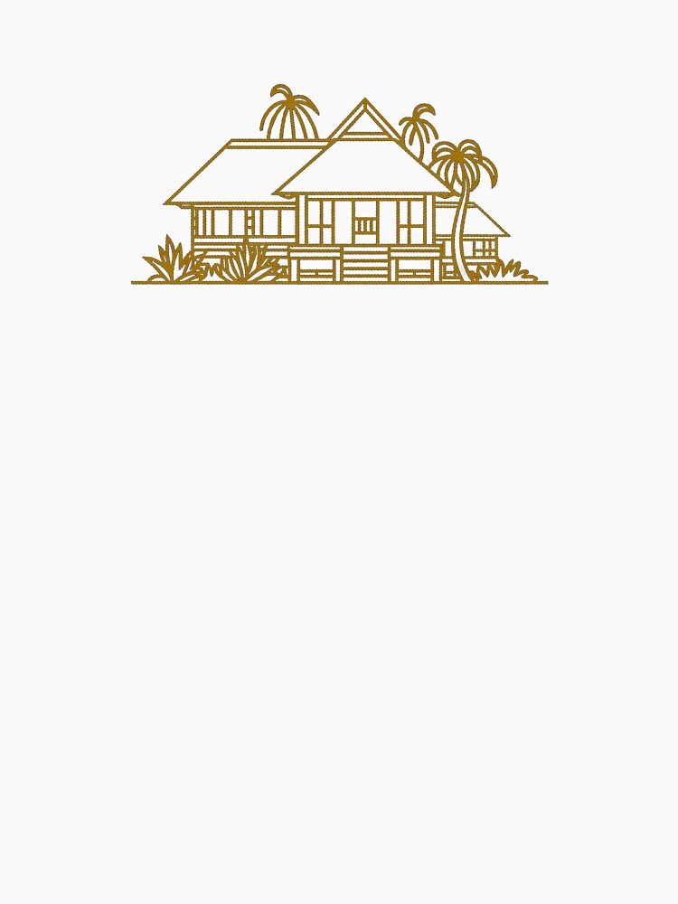 Traditional Indonesian House Silhouette – Minimalist Nusantara Heritage Design by maseno Unisex