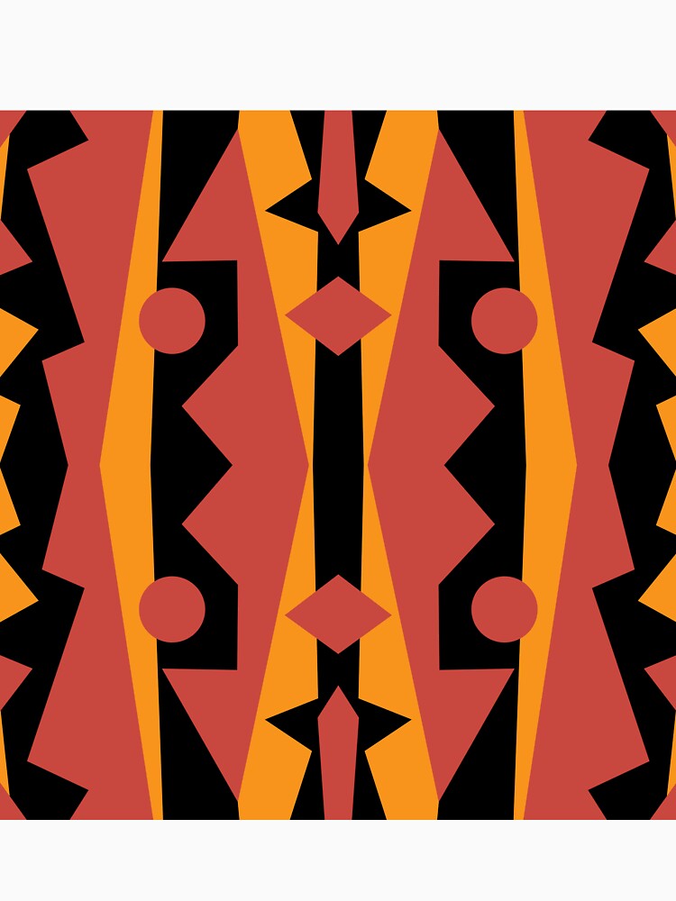 Geometric Symmetrical Tangerine Pie by Rob Colvin Unisex