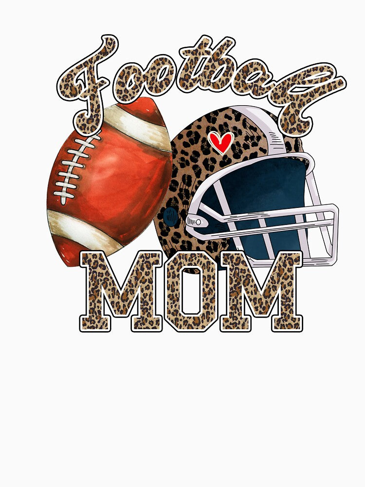 Football Mom Sublimation,  Football Leopard Letter Png, Football Png, Football Game Day Sublimation, Football Png, Football Leopard Png by Peerda