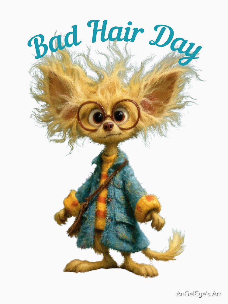 Funny Bad Hair Day – Cute Fluffy Chihuahua by AnGelEye's Art Unisex