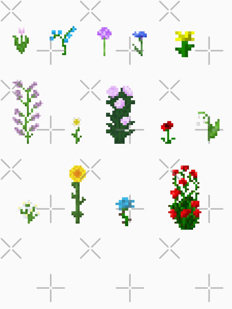 Flower Collection | Pixel Art Flowers by vitrar Unisex