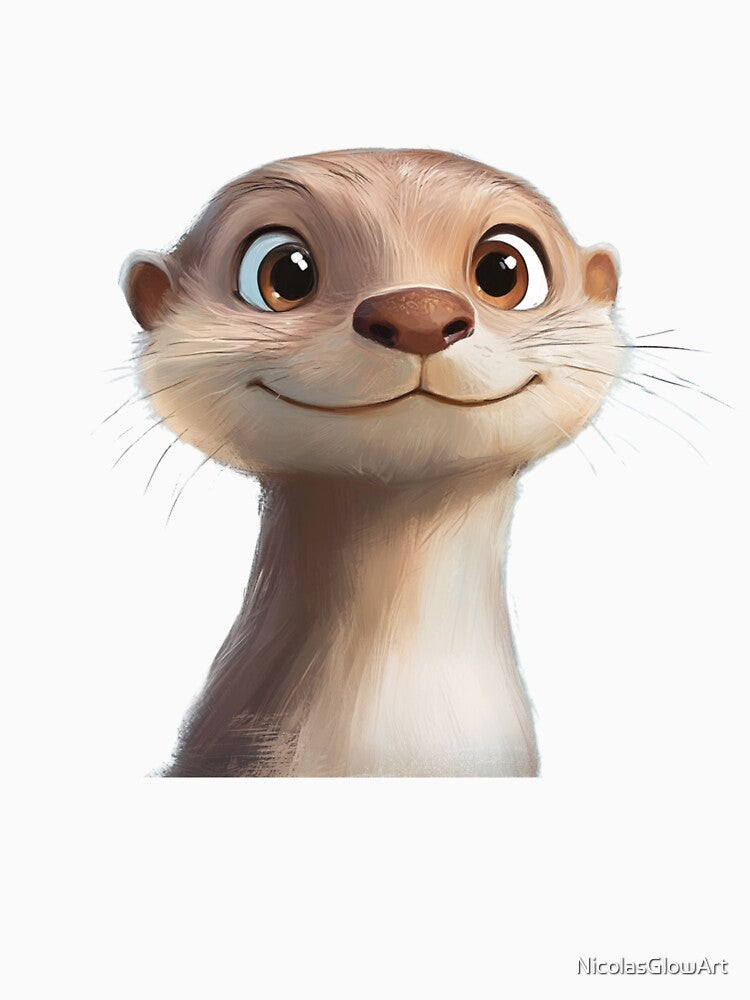 Adorable Otter Portrait by NicolasGlowArt