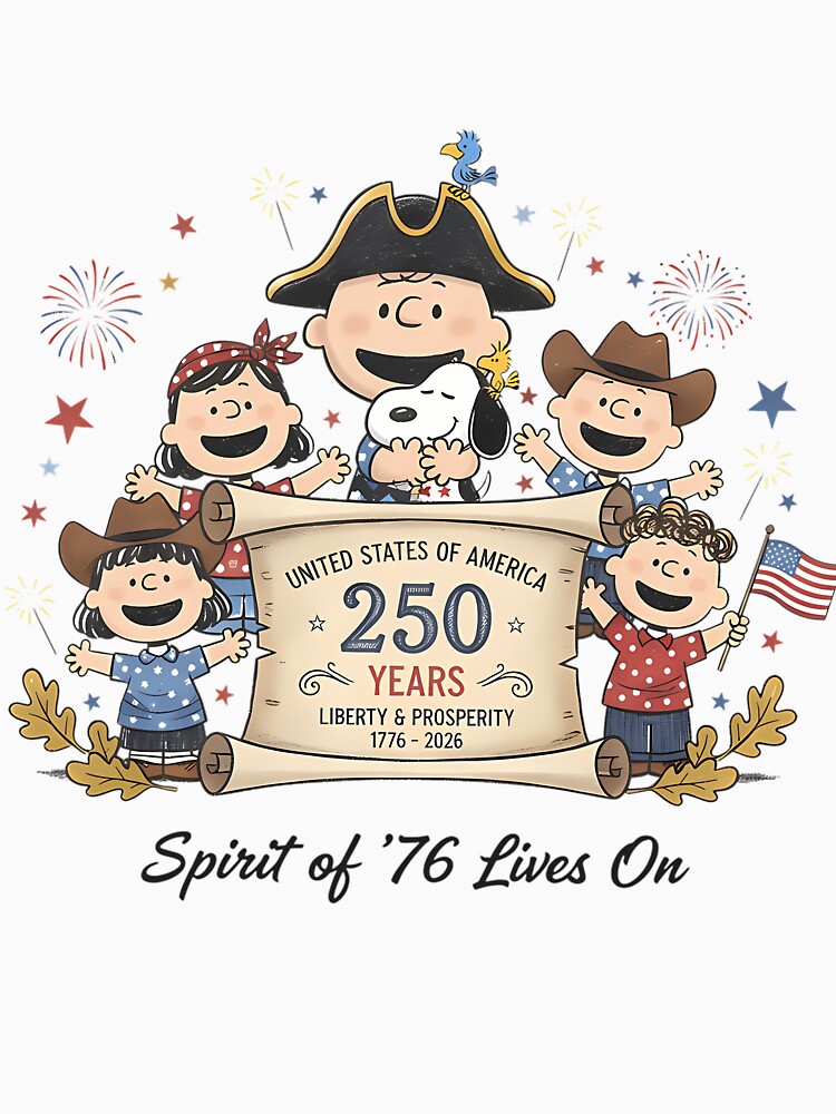 Cute Spirit Of 76 Lives On 250 Years Peanuts by PPAKSS Unisex