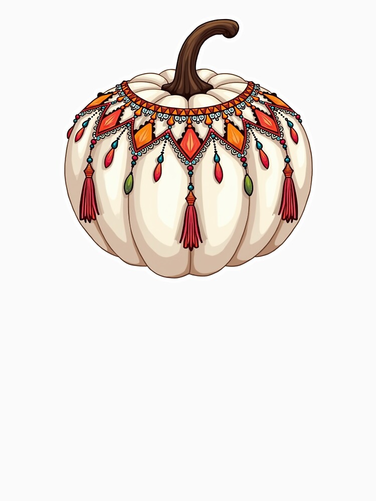 Boho White Pumpkin with Tassles by ArtfullyRooted Unisex