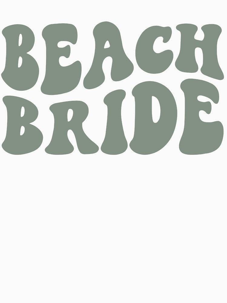 Beach Bride Sage Green Retro Graphic Bridal Party Gifts for Bachelorette Party by mysticblvd