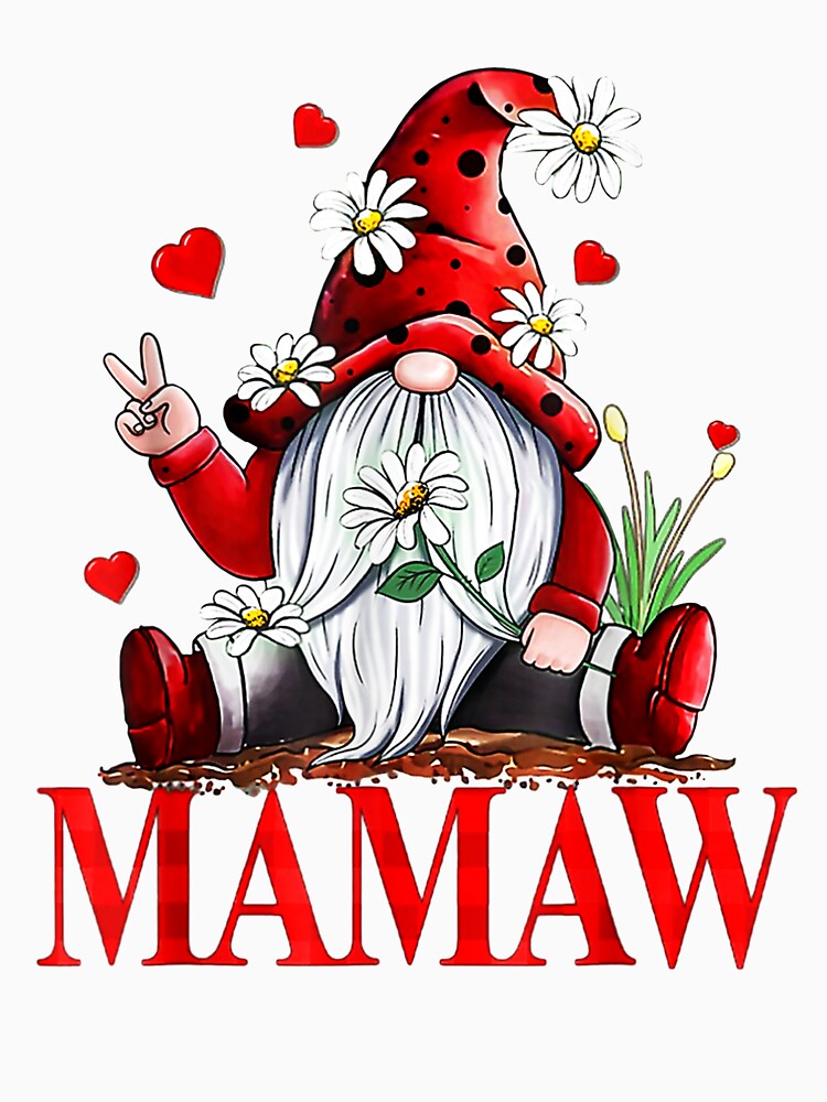 Mamaw Valentine Gnome Hippie Beetle Daisy Flower Gnome by shirleyfinley Unisex