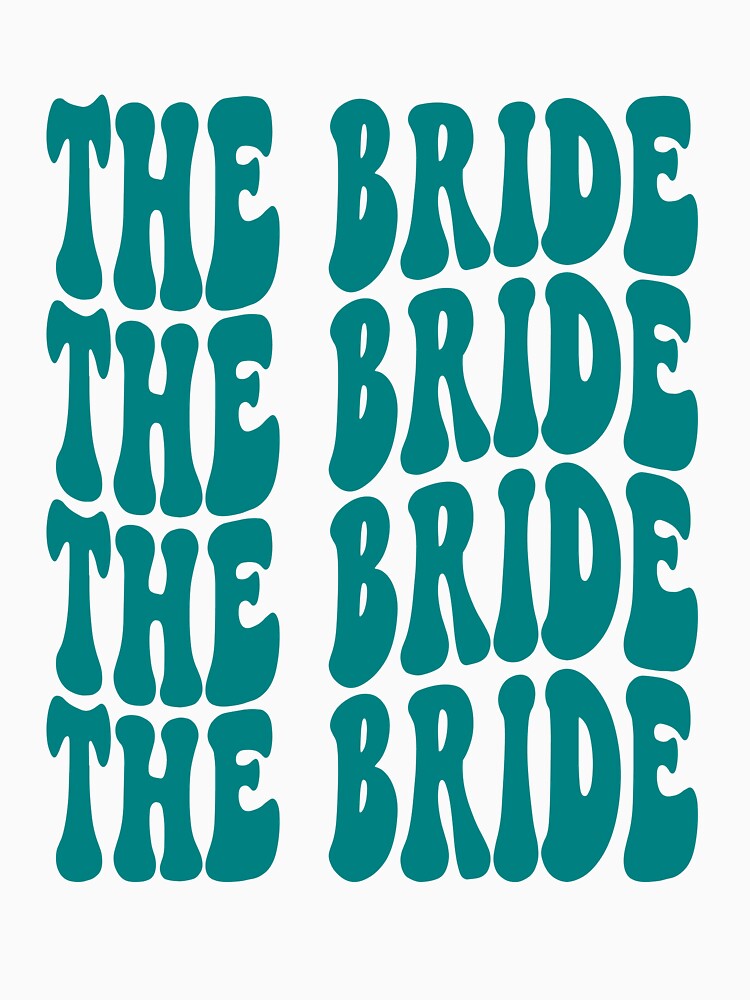 The Bride Teal Retro Graphic Bridal Party Gifts for Bachelorette Party by mysticblvd