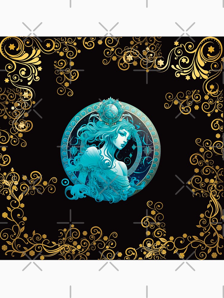 AQUARIUS ZODIAC SIGN ON BLACK AND WITHOUT FONT by ORIGENcreate