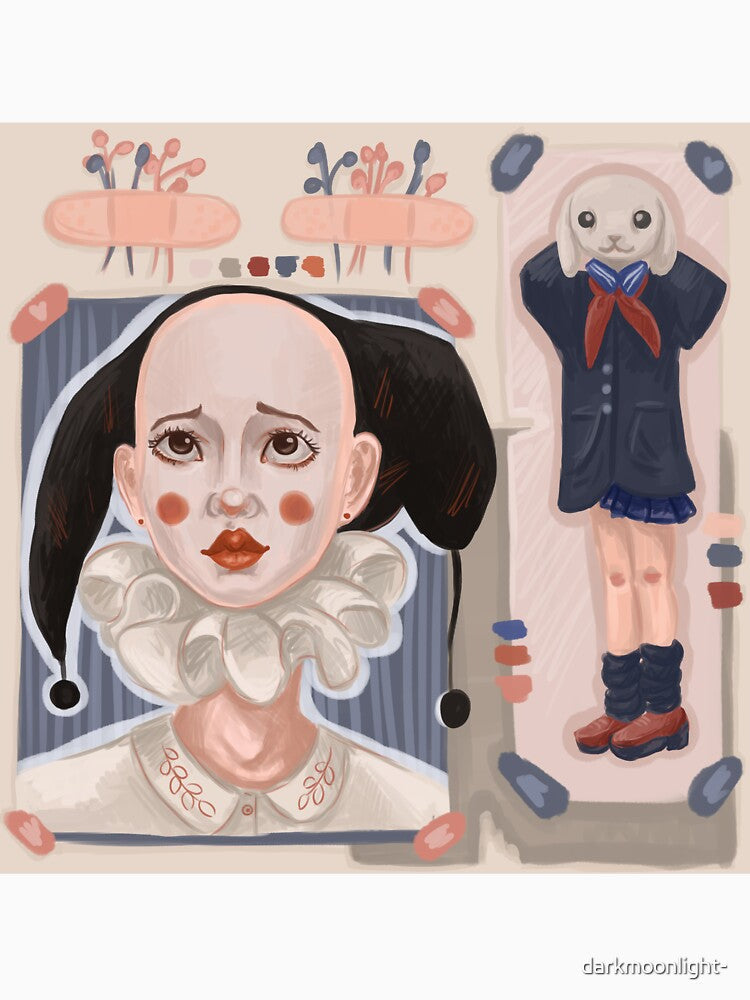 Sad clown portrait by darkmoonlight- Unisex