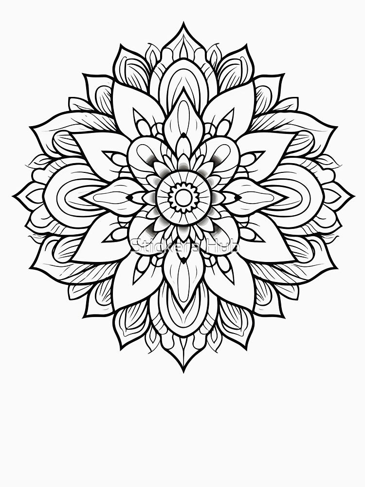 Cute Flower Mandala Artwork by Stickera Hub