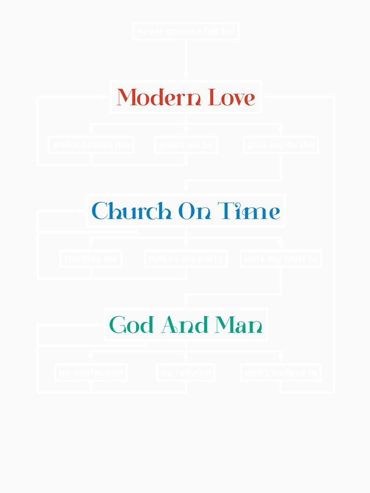 David Bowie - Modern Love Flowchart - White by ABSTRACT-IVISM Unisex