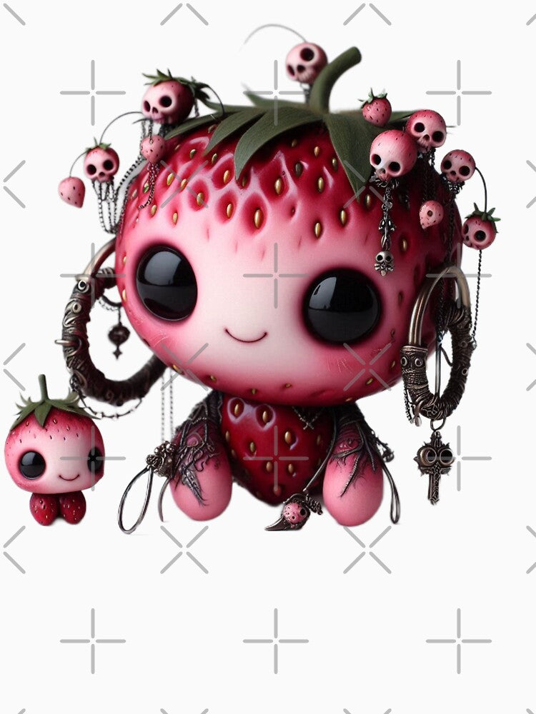 Pastel Goth Strawberry Monster - Creepy Cute Fruits Collection by LujziWorld Unisex