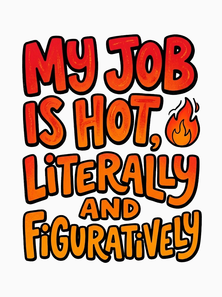 My Job Is Hot Literally And Figuratively Funny Quote by StickVerse by Owais