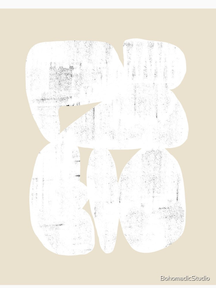 Bold Shapes NO.1 White by BohomadicStudio Unisex