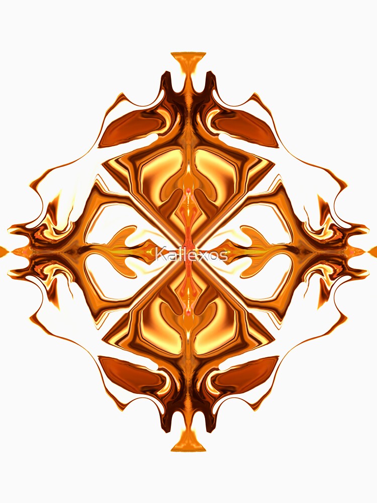 Kallexos-Design- Brown Geometric - positive energy by Kallexos Unisex