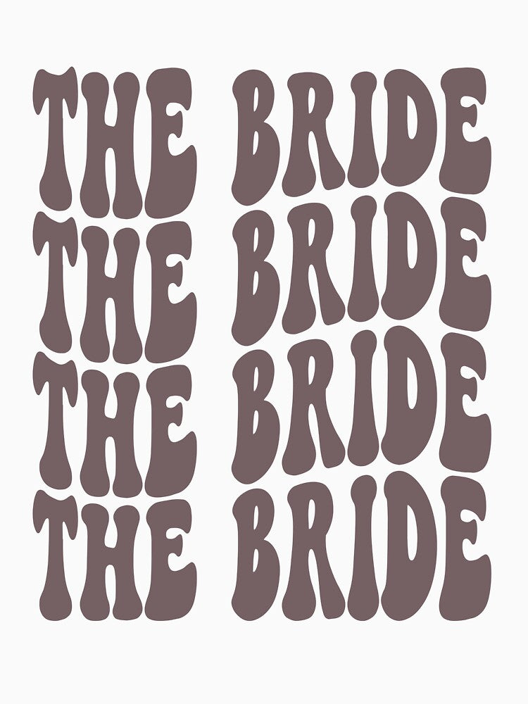 The Bride Lavender Retro Graphic Bridal Party Gifts for Bachelorette Party by mysticblvd