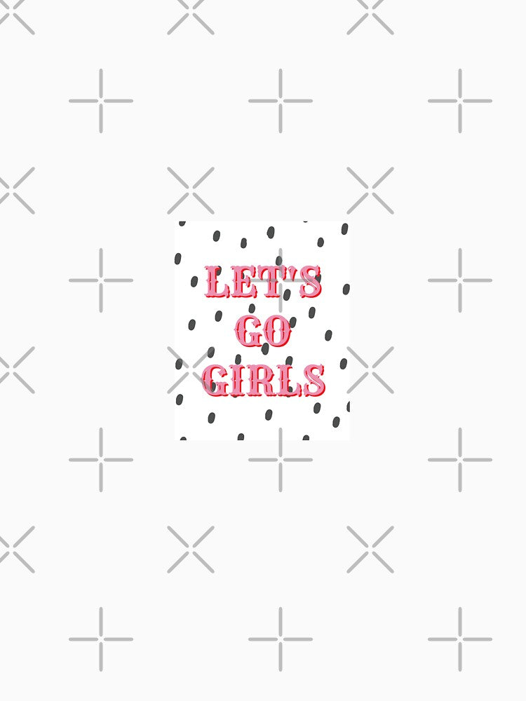 Black and white polka dot with pink text by By The Moon