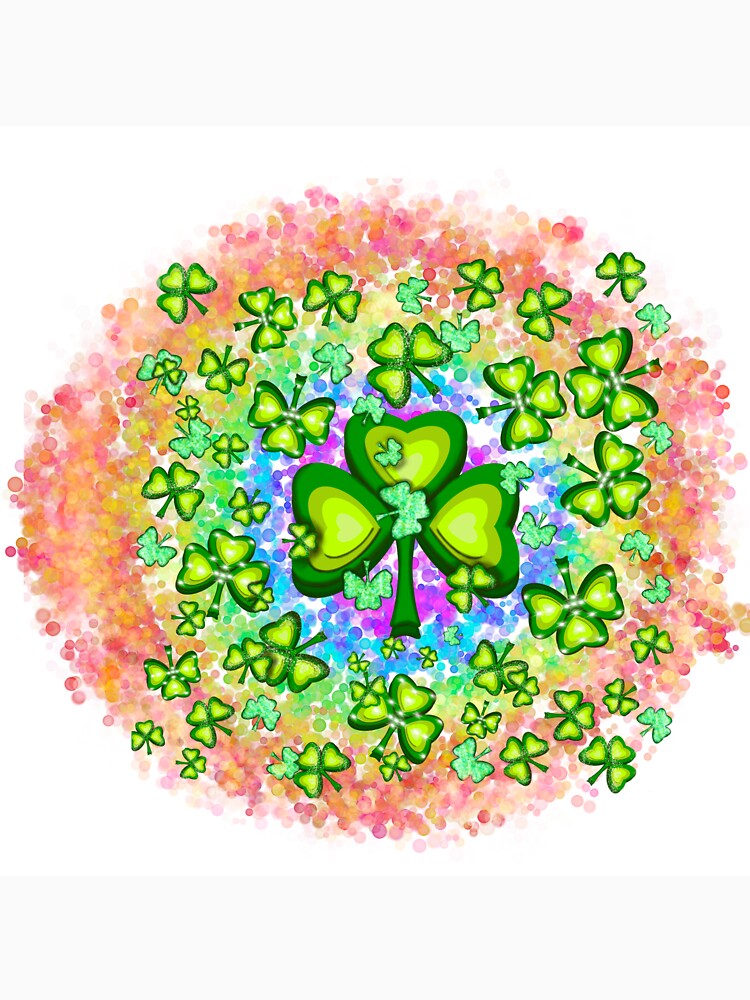 Lucky shamrock Rainbow burst by ArtsyMel