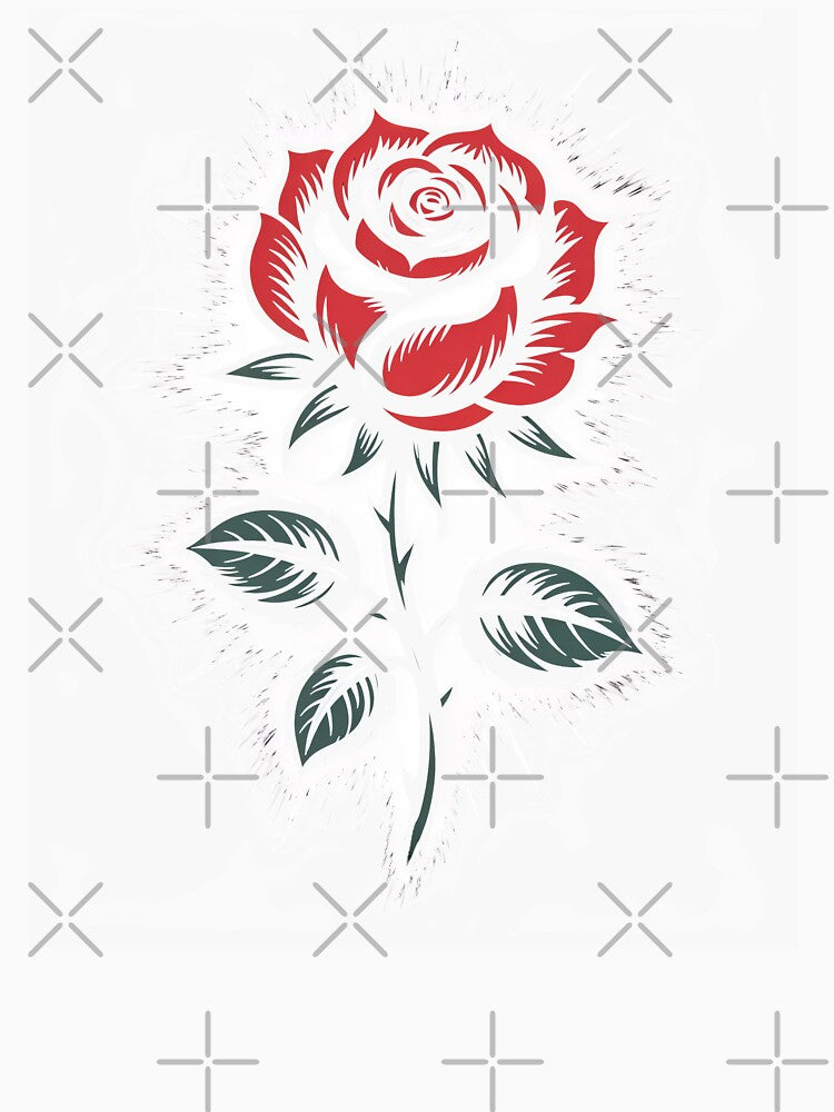 Tattoo Style Gothic Rose Burst Background Dark Floral Art by Say It With Ink Unisex