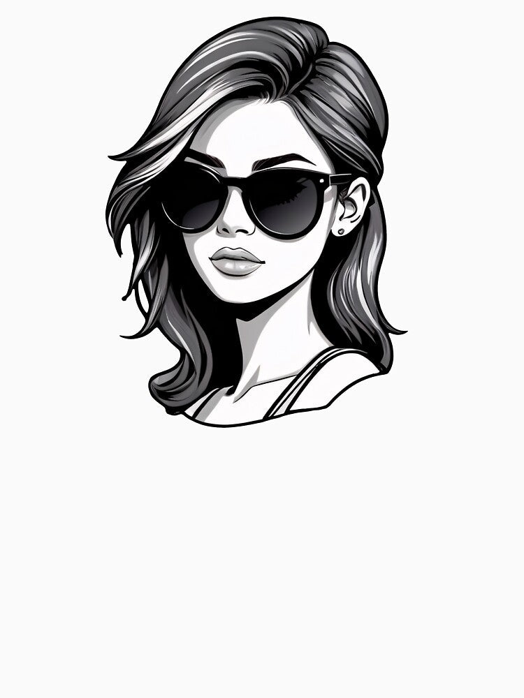 Black and White Stylish Casual Lady by MadnessEnvelope Unisex