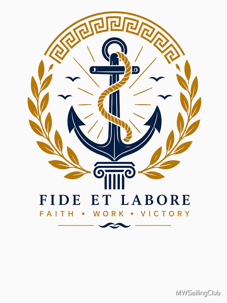 Fide Et Labore Anchor Premium Emblem by MWSailingClub Unisex
