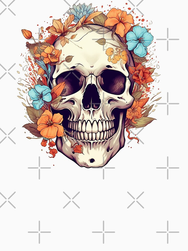 Skull and Wild Flowers #4 by CoutureCrypt