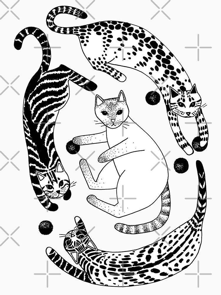 Playful gatines (b&w) by blursbyai Unisex
