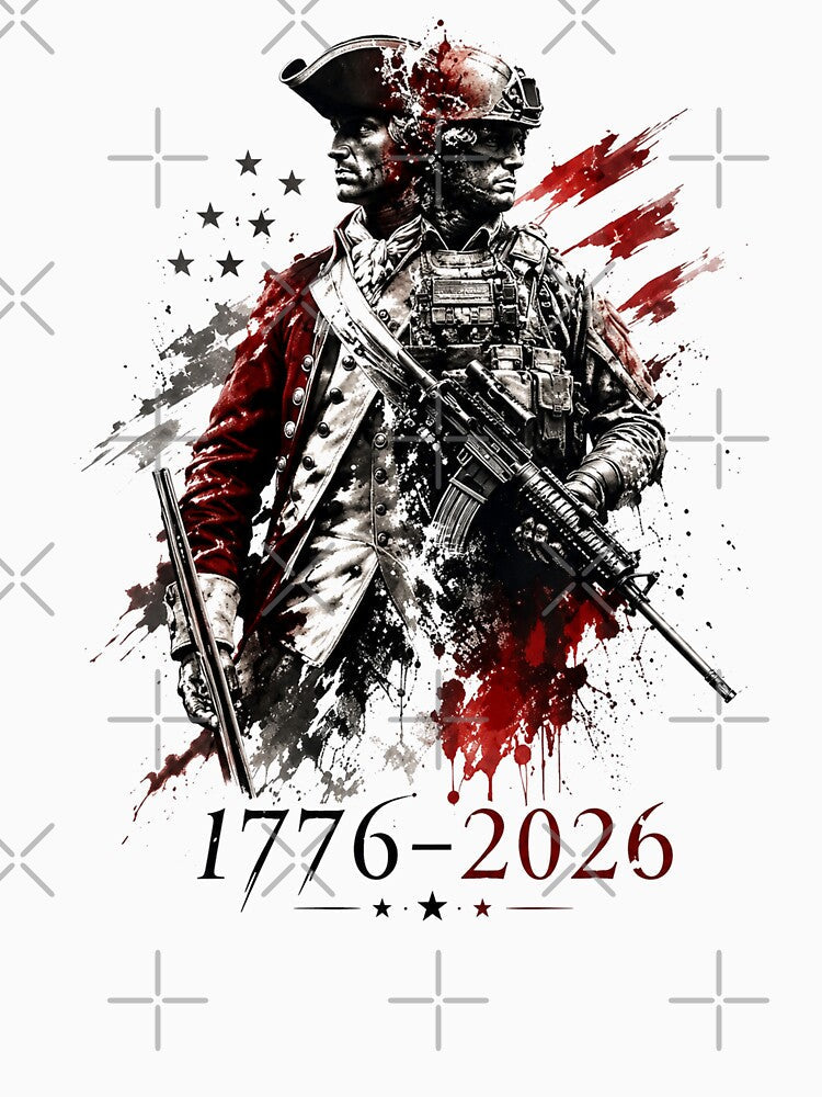 1776-2026 Patriotic Soldier 250th Anniversary 4th July by Starry Night Creative Art Unisex