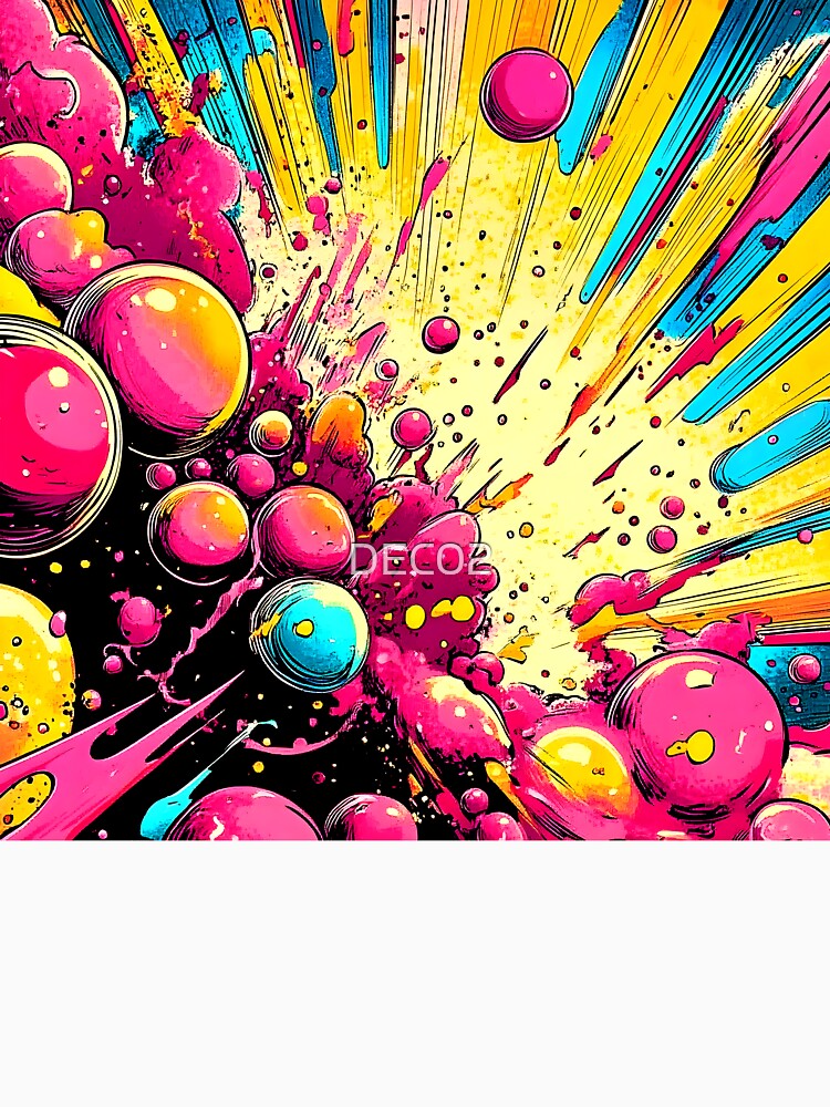Pop Art Comic Book-Style Colorful Abstract Designs by DEC02 Unisex