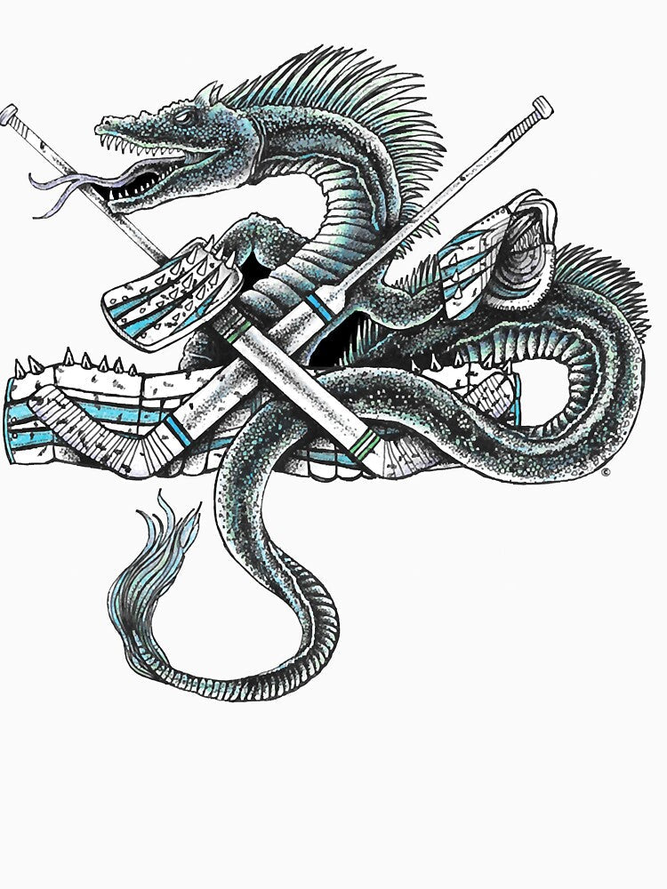 Blue Dragon Goaltender Hockey Goalie Premium by goldielopez Unisex