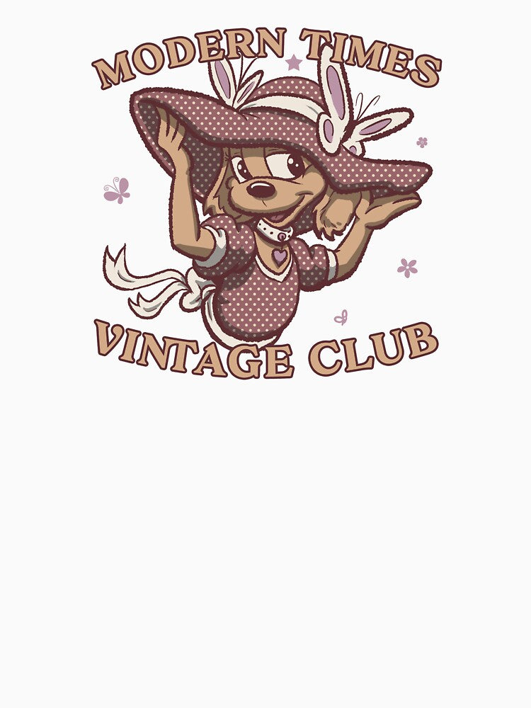 modern times vintage club - cartoon cute dressed puppy by hayrpictures Unisex