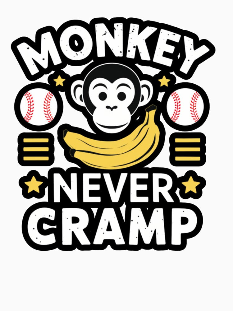 Monkey Never Cramp - Funny Quote Bananas by Almanzalbert Unisex