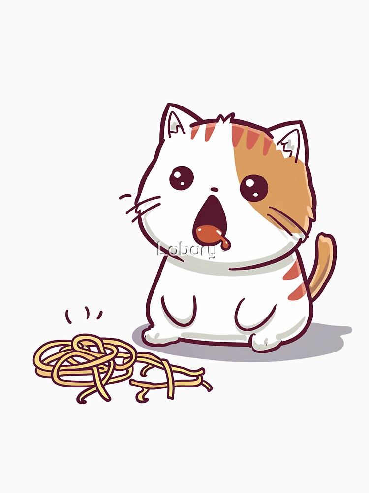 Cute kawaii cat spaghetti by Lobory Unisex