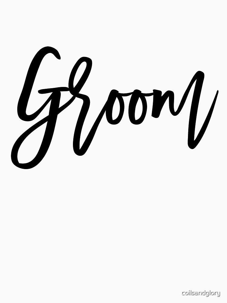 Groom Calligraphy Bridal Party by coilsandglory