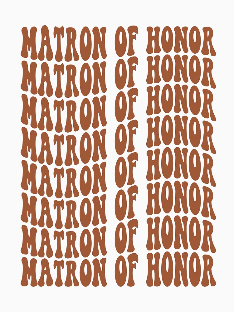 Matron of Honor Terracotta Retro Graphic Bridal Party Gifts for Bachelorette Party by mysticblvd