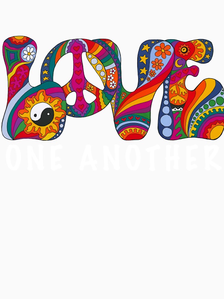 Hippie Flower Children Love One Another Hippie by GiteLois Unisex