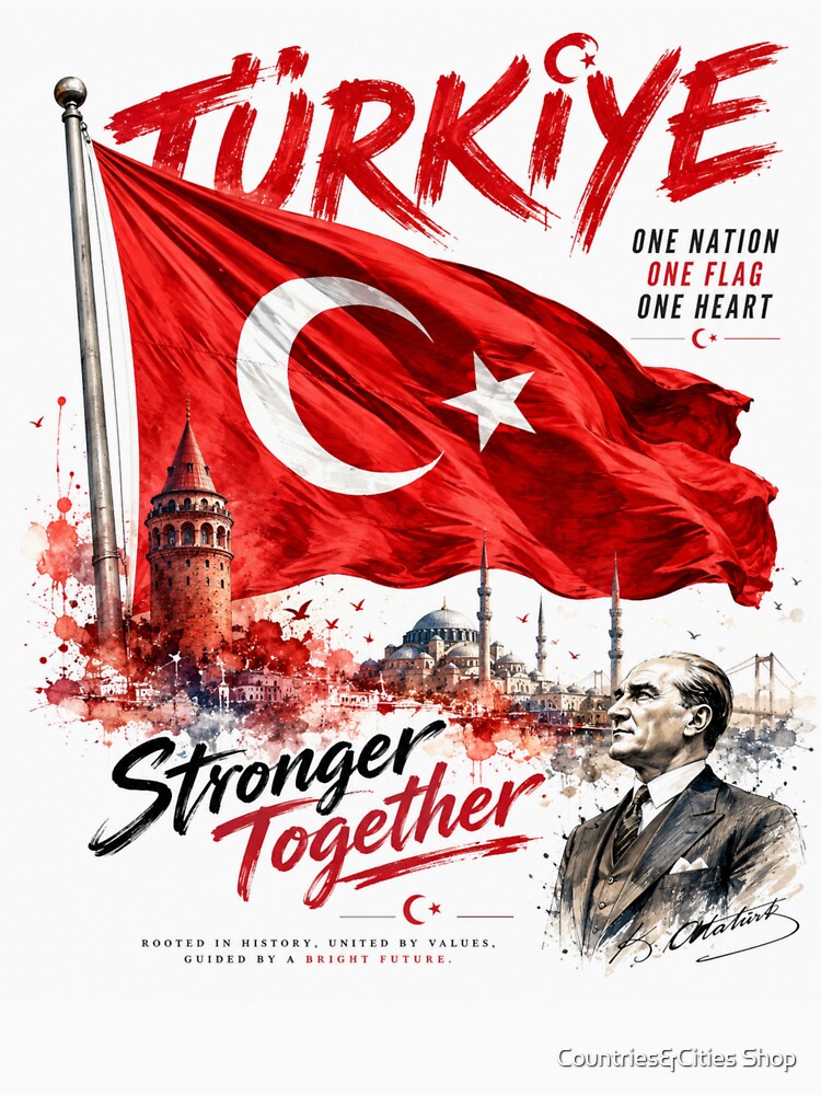 Proud Spirit of Türkiye – Stronger Together by Countries&Cities Shop Unisex