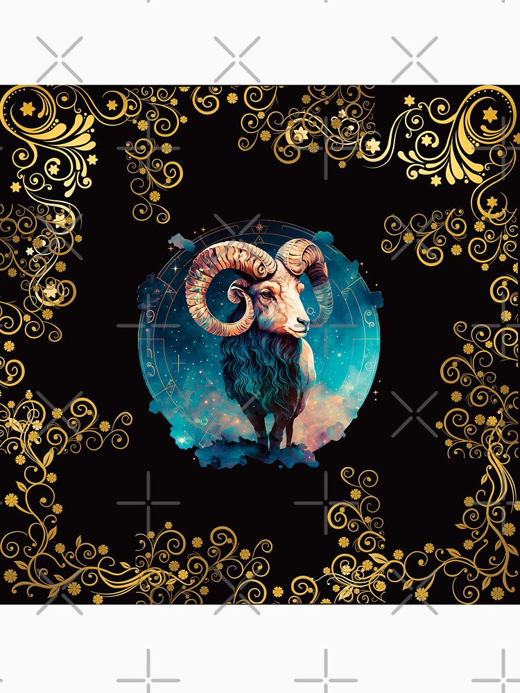 ARIES ZODIAC SIGN ON BLACK AND WITHOUT FONT by ORIGENcreate