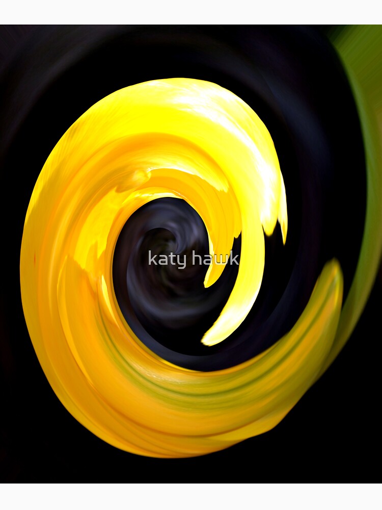 Yellow Black Abstract by katy hawk Unisex