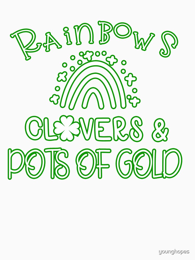 Rainbows Clovers Pot of Gold St Patricks Day by younghopes
