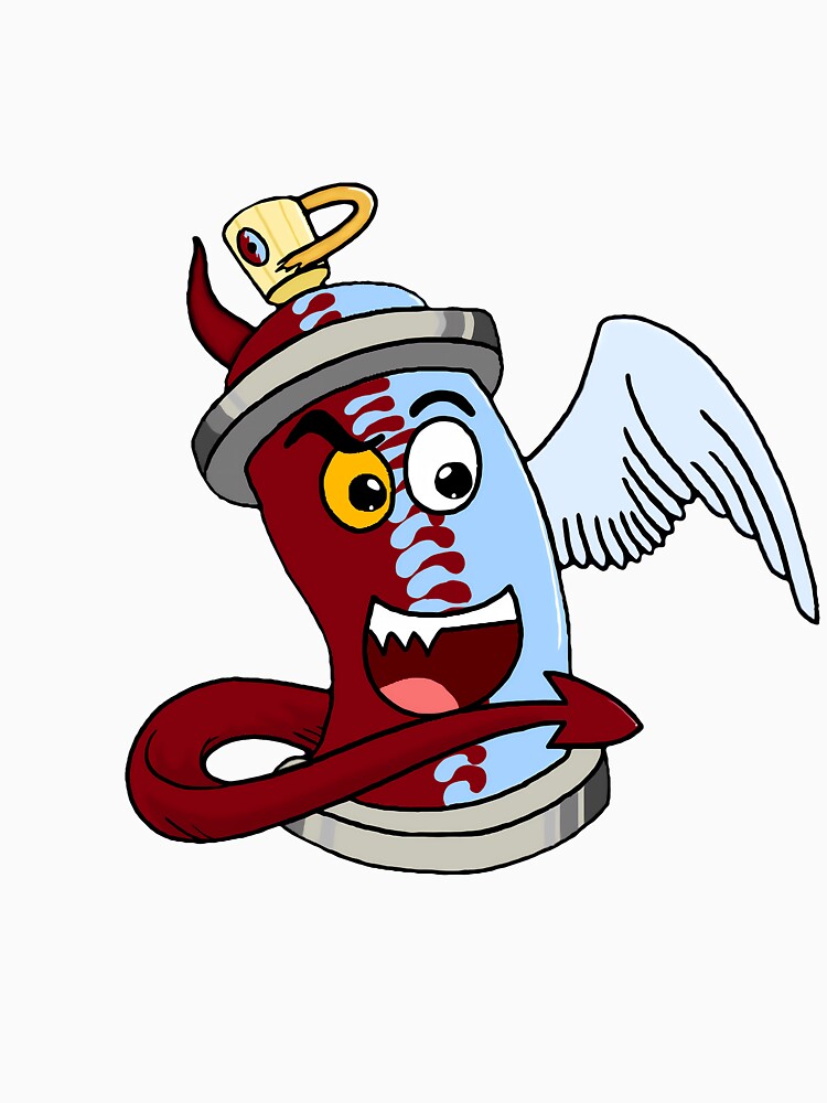 Graffiti Cartoon Spray Can Character Angel/Devil by Philip Branecki Unisex