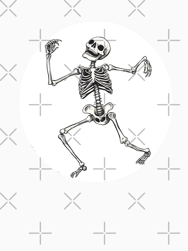 Dancing Skeleton with Playful Pose by CharmingQuill