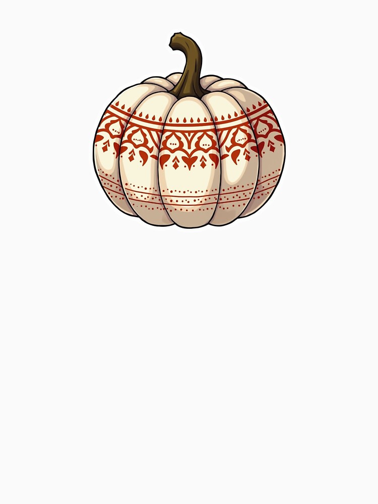 White Pumpkin with Boho Pattern by ArtfullyRooted Unisex