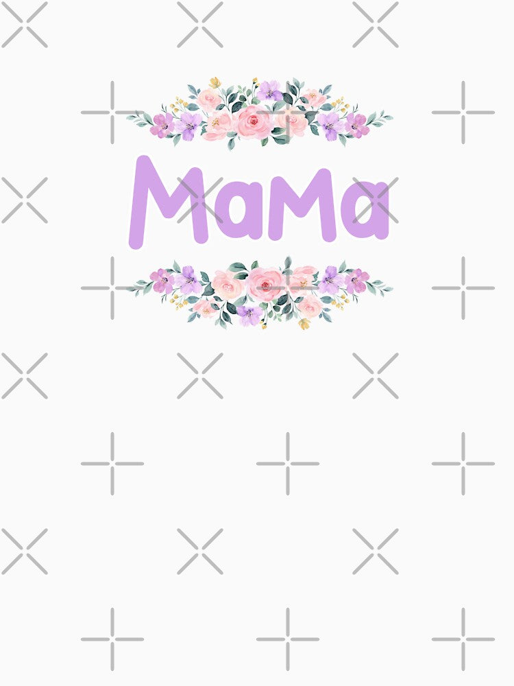 Purple Flower Mama Name Label by NormadWorld