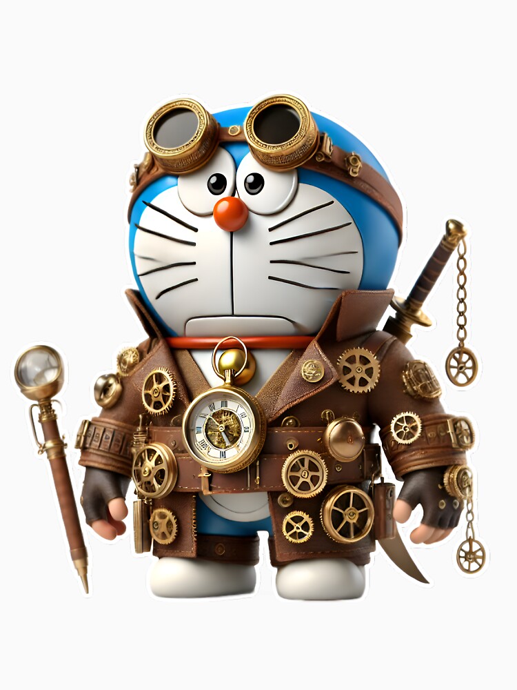 3D Doraemon Adventurer Avatar Printable Digital Clipart | Sublimation by mystic-brushes