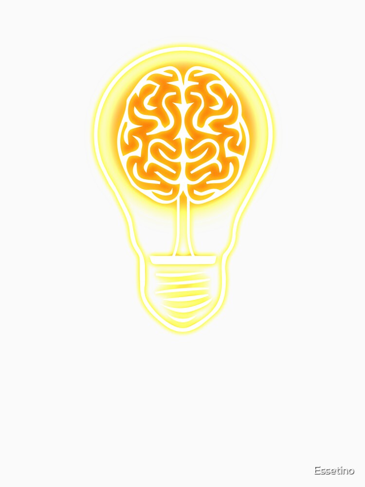 Light Bulb Idea Abstract Brain Mindfulness Cool Graphic by Essetino Unisex