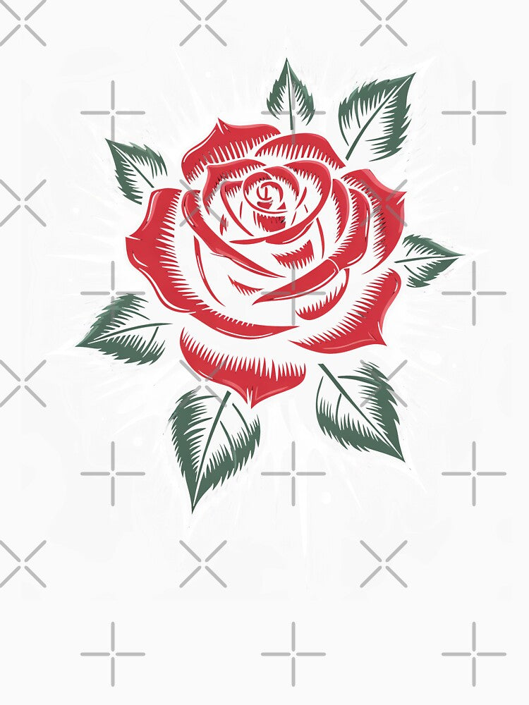 Goth Rose Spikey Burst Tattoo Art Dark Floral Design by Say It With Ink Unisex