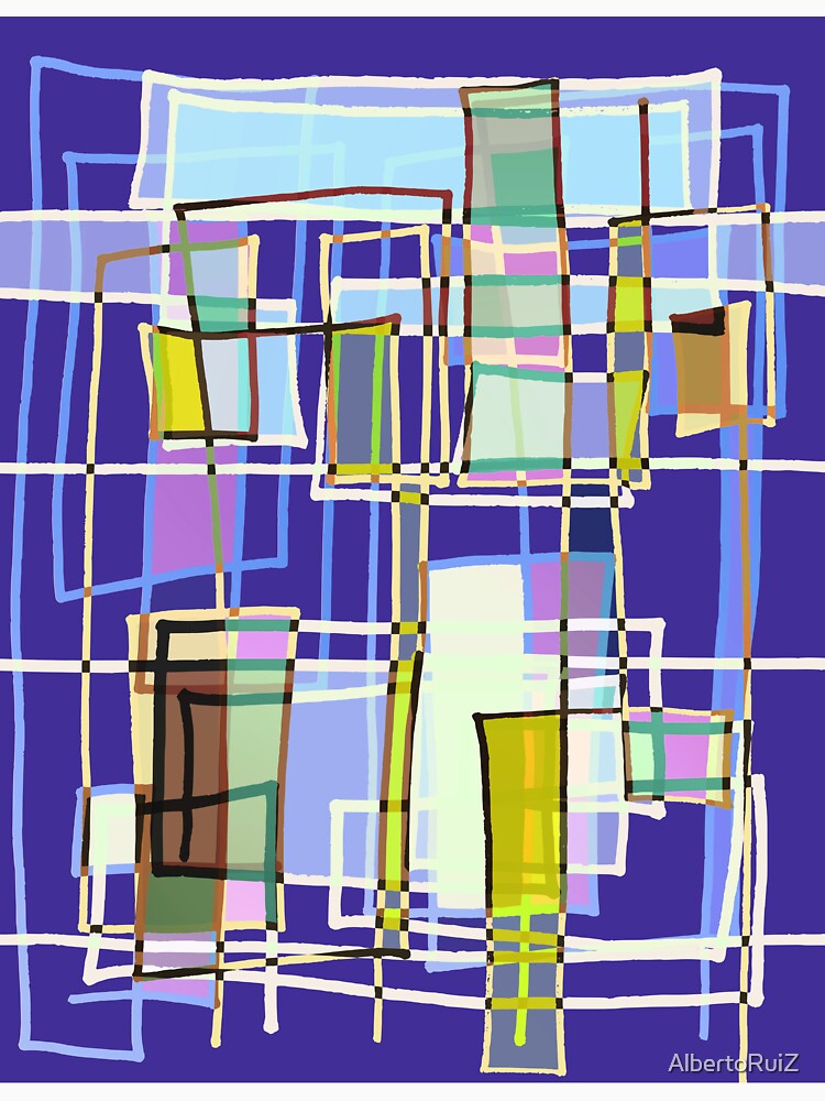 Blue abstract geometric composition by AlbertoRuiZ Unisex