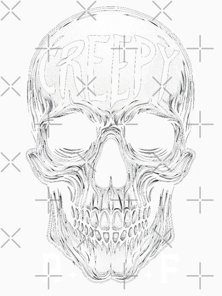 Creepy AF Skull Goth by CreepyCornerArt Unisex