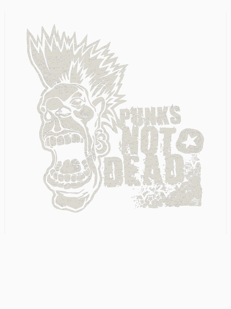 Punks Not Dead Mohawk Skull by CosmicControl Unisex